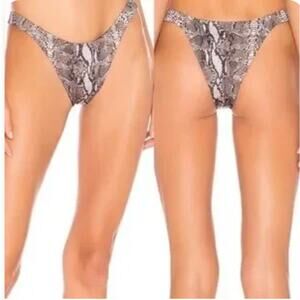 FRANKIES BIKINIS | Stormy Bottoms Snake Print Bikini Bottoms | Size Large